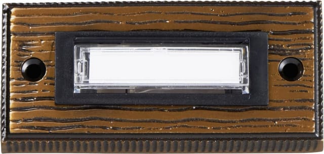 70301 Klingelplatte mit Namensschild 1fach Bronze 24 V/1 a - Heidemann