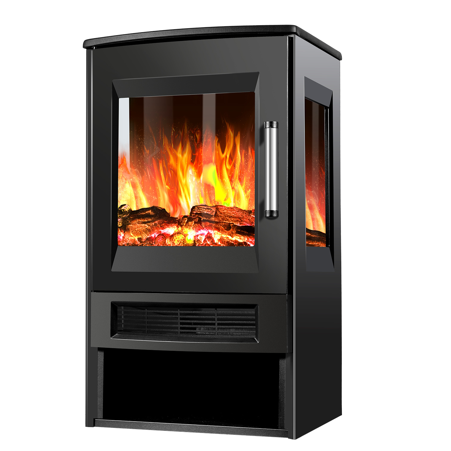Jiubiaz Elektrokamin 900/1800 W Mit 8 Flammenfarben Und 5 Helligkeitsstufen