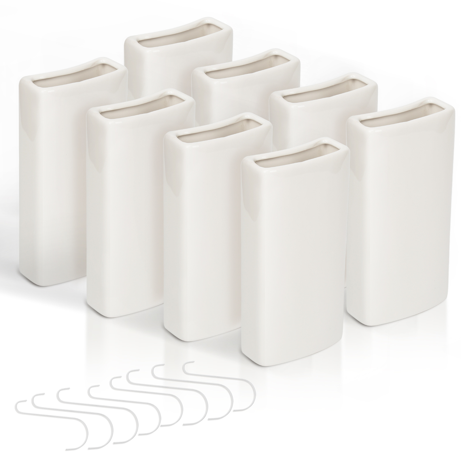 Jiubiaz Luftbefeuchter Für Heizkörper Aus Keramik - 8er Set Mit Flexiblen Aufhängehaken - Energieeffizient & Optimale Luftfeuchtigkeit - Schnelle Verdunstung - Ideal Für Trockene Räume