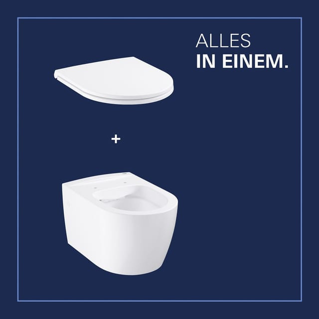 Start Round - Wand-WC mit SoftClose-Sitz, Rimless, alpinweiß 103848SH00 - Grohe