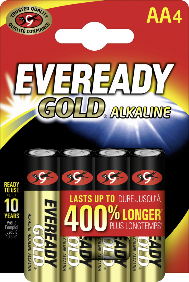 Energizer - Eveready Gold Mignon (AA)-Batterie Alkali-Mangan 1.5 v 4 St.