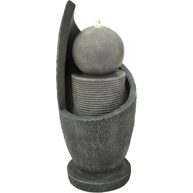 Monster Shop - Elektrischer Gartenbrunnen mit led – Zen Cascade Wasserspiel für Außenbereich