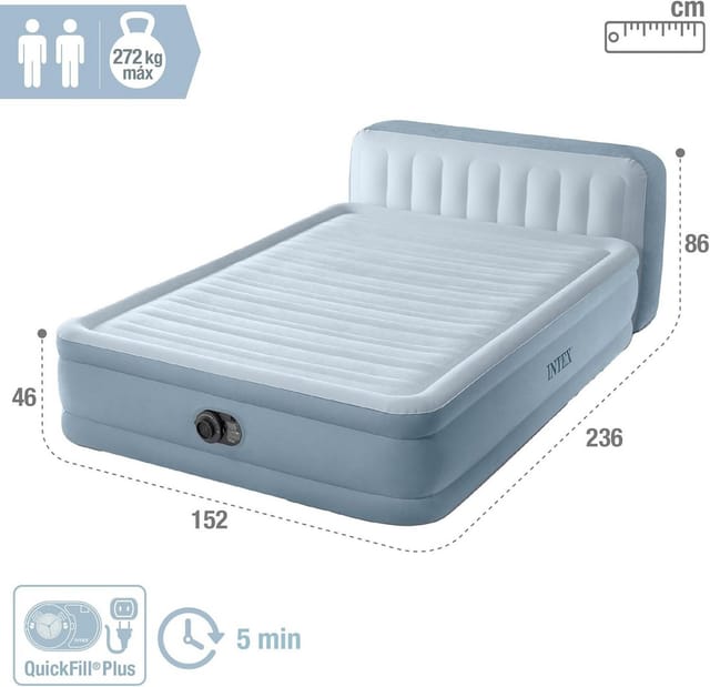Intex 64450ND Luftbett (L x B x H) 152 x 236 x 86 cm Blau