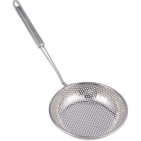 Schaumlöffel Aus Edelstahl, Ergonomisches Küchensieb, 4 Bis 20 Cm, Silberfarben