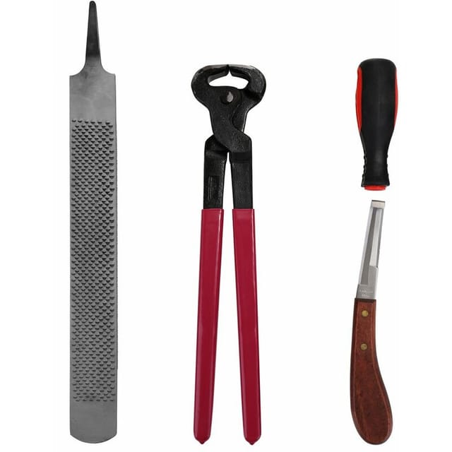 4 Stücke Pferd Hufschmied Hoof Nipper Trim Schuhwandern Datei Raspel Griff Huf Trimmen Werkzeug Pferd Pflege Zubehör