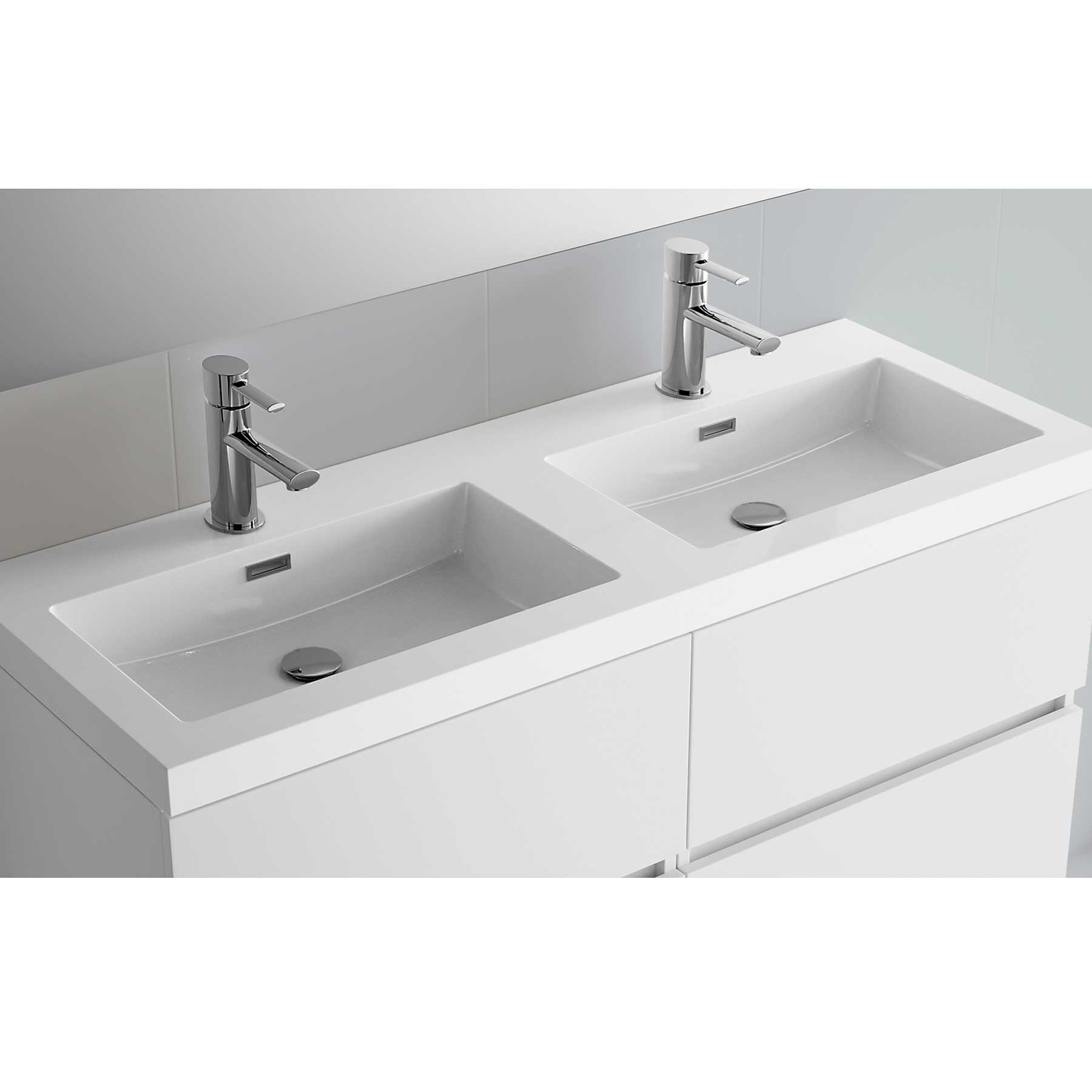 Cygnus Bath - Salgar Waschtisch Toscana 1205 Doppelt Mineralguss Weiß 1205 X 50 X 460 Mm