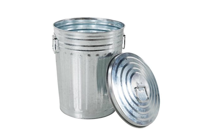 Linder Exclusiv Verzinkter Abfalleimer mit Deckel 30l