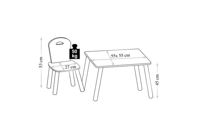 Kesper Möbelset für Kinder, Weiß, MDF