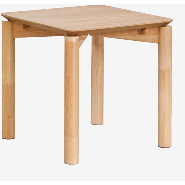Sklum - Quadratischer Beistelltisch 50x50 cm aus mdf mit Eichenfurnier Munden Braun Eiche