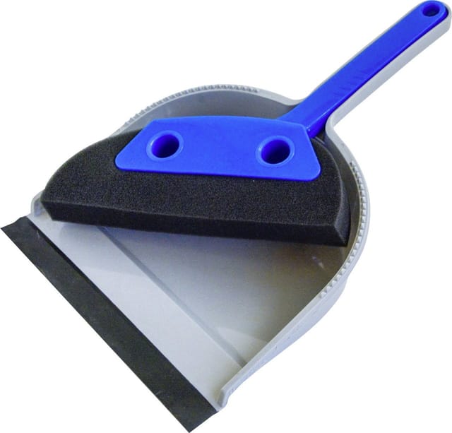 Kehrset mit Lippe 22 cm grau blau Schaumstoff-Kehrgarnitur Wunderkehrer - Nespoli