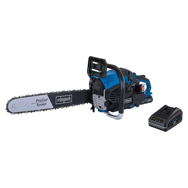 Scheppach - Benzinbetriebene Motorsage 56cc Akkuzundung Procut Kette 51cm PCS56