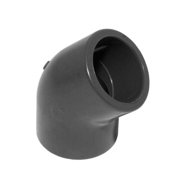 Georg Fischer - Pvc U Kunststoff Winkel Grau 45° Dn 63 721150111
