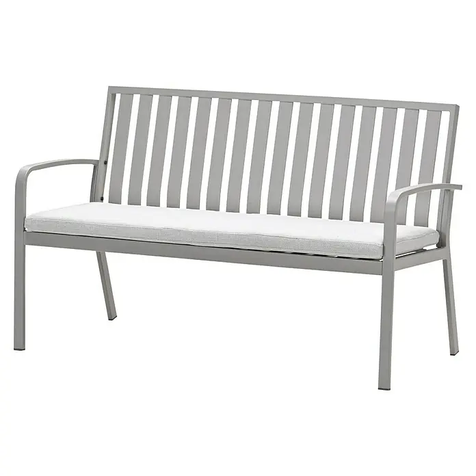 Garden Impressions Gartenbank Pisa (B x T x H: 150 x 52,5 x 89,5 cm, Aluminium, Polyester, Taupe)