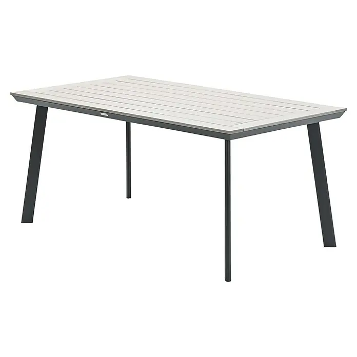 Garden Impressions Gartentisch Vigo (L x B x H: 160 x 90 x 73 cm, Aluminium, Vironwood, Rechteckig, Schwarz/Weiß)