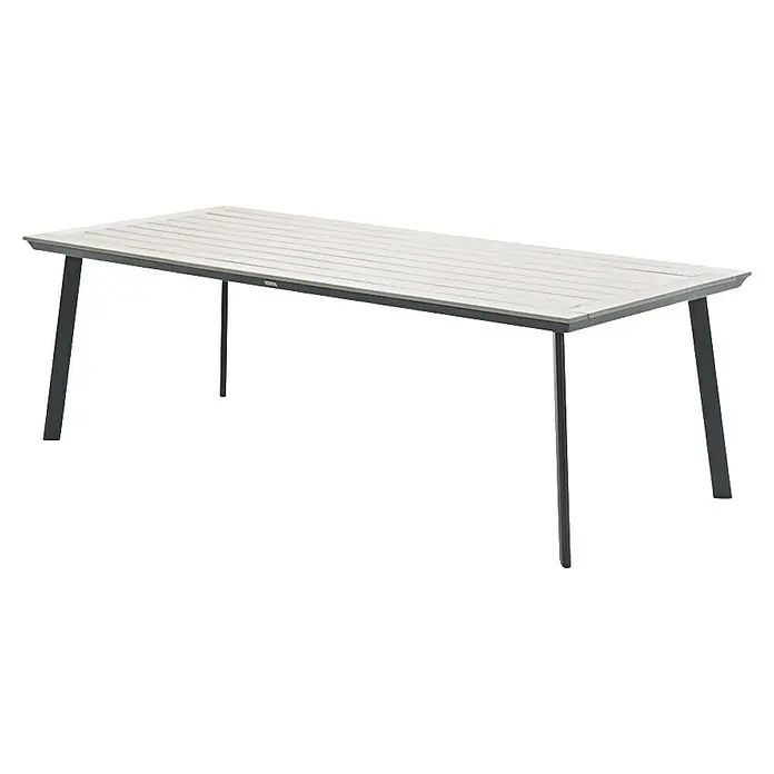 Garden Impressions Gartentisch Vigo (L x B x H: 230 x 100 x 73 cm, Aluminium, Vironwood, Rechteckig, Schwarz/Weiß)