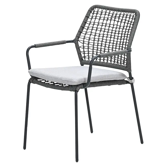 Garden Impressions Gartensessel Swifty (1 Stk., Stahl, Polyester, Stapelbar, Schwarz, B x T x H: 63,5 x 84,5 x 56,5 cm)