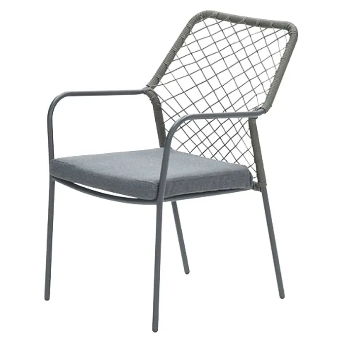 Garden Impressions Gartensessel Dido (1 Stk., Stahl, Polyester, Stapelbar, Grün/Grau, B x T x H: 63 x 85 x 55 cm)