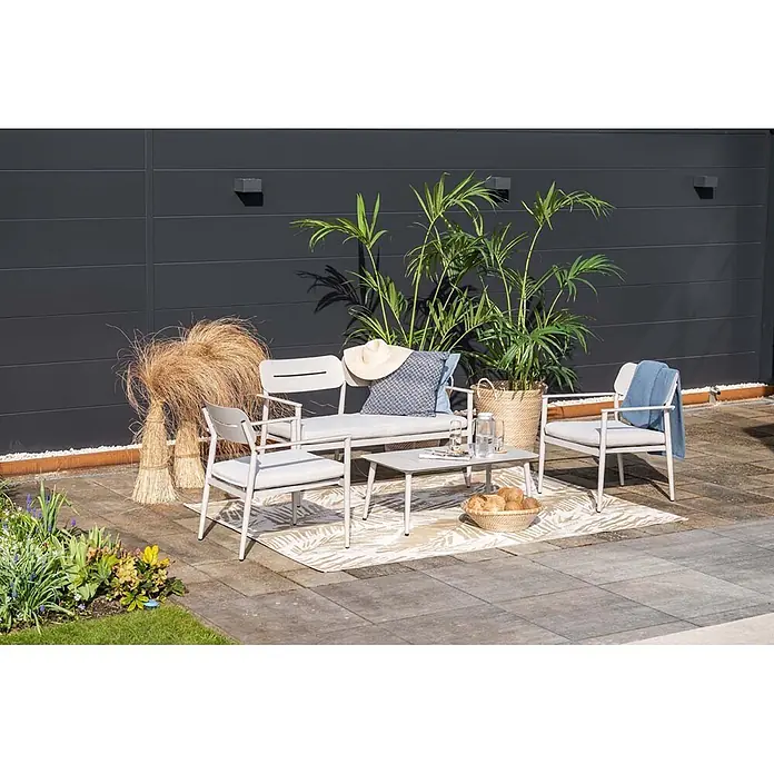 Garden Impressions Loungemöbel-Set Morella (4 -tlg., Aluminium, Weiß)