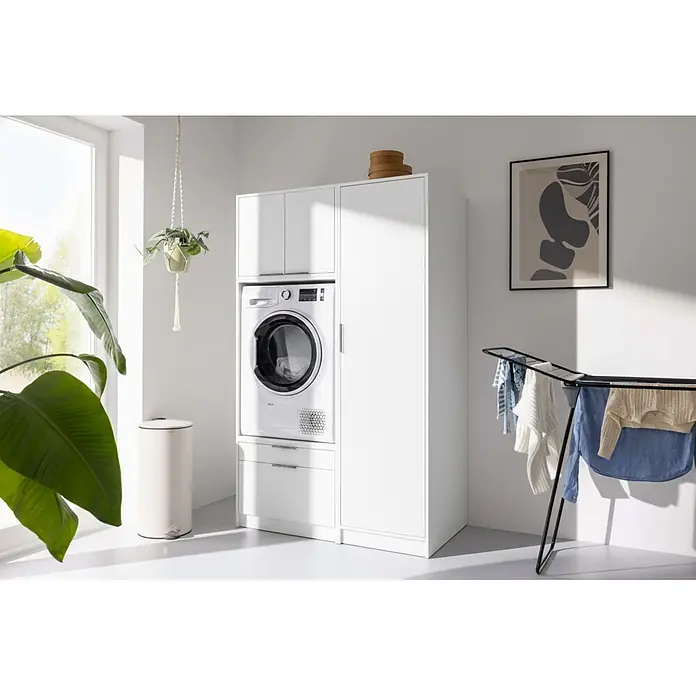 Fackelmann Waschmaschinenschrank Typ 6 (B x L: 115 x 65 cm, Weiß)