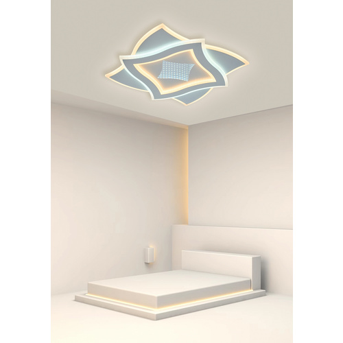 CASAYA LED-Deckenleuchte »Pernilla«, 40 W, 4500 lm, 3D-Effekt, Metall/Kunststoff, weiß - weiss Bild 2