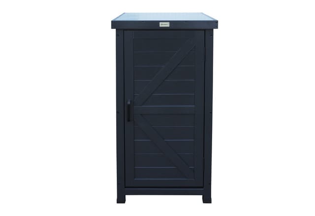 HABAU Gartenschrank ""Alan"", Anthrazit, wetterfester Outdoor-Schrank für Garten, Terrasse und Balkon, 45 x 45 x 91 cm