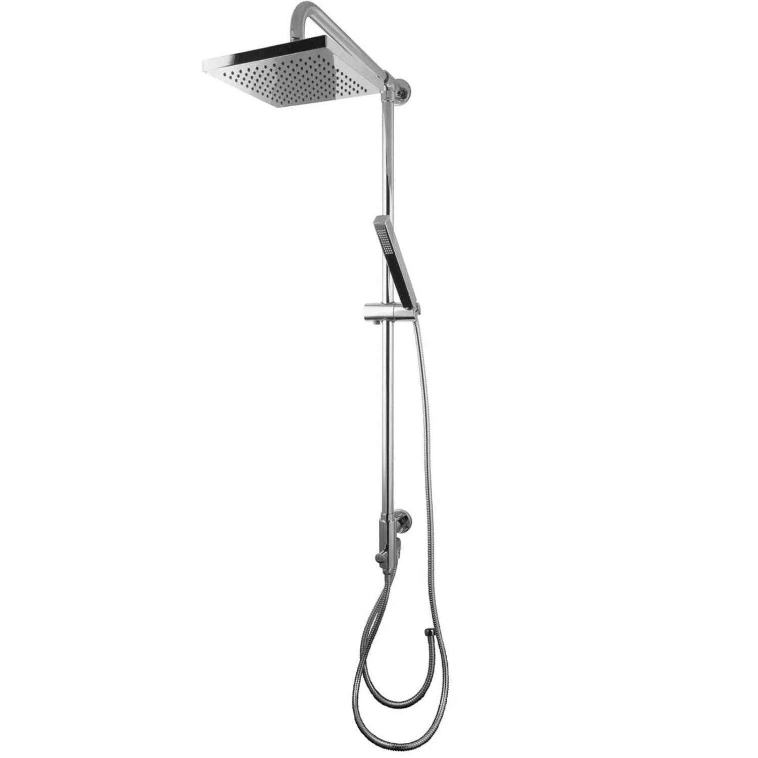 PaulGurkes Regendusche Brausesystem Eckig 20cm Aufputz Dusche