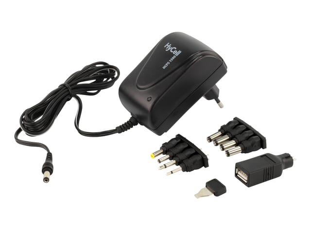 Hycell - 1201-0008 Steckernetzteil, einstellbar 3 v/dc, 4.5 v/dc, 5 v/dc, 6 v/dc, 7.5 v/dc, 9 v/dc, 12