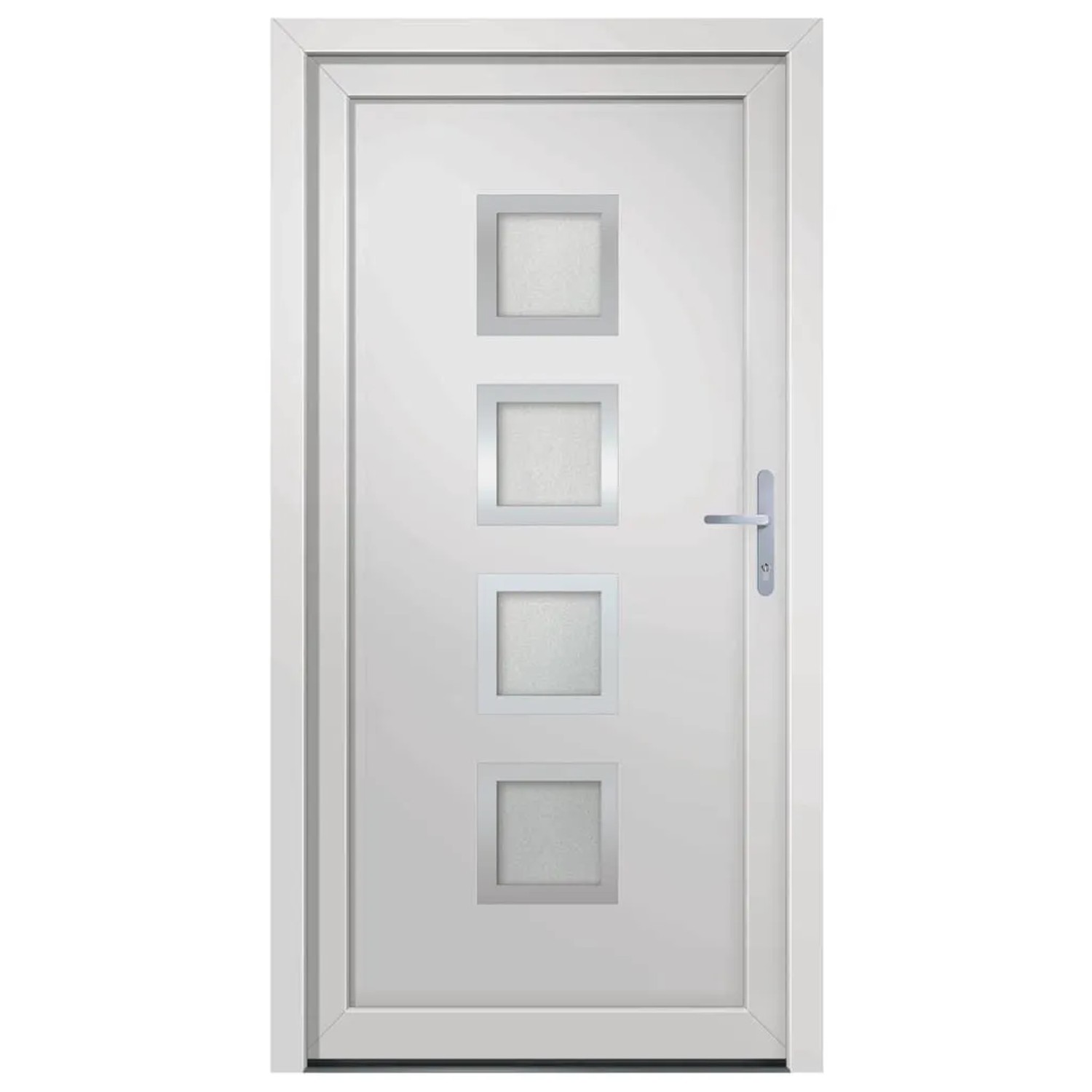 vidaXL Haustür Weiß 98x190 cm PVC 3187844