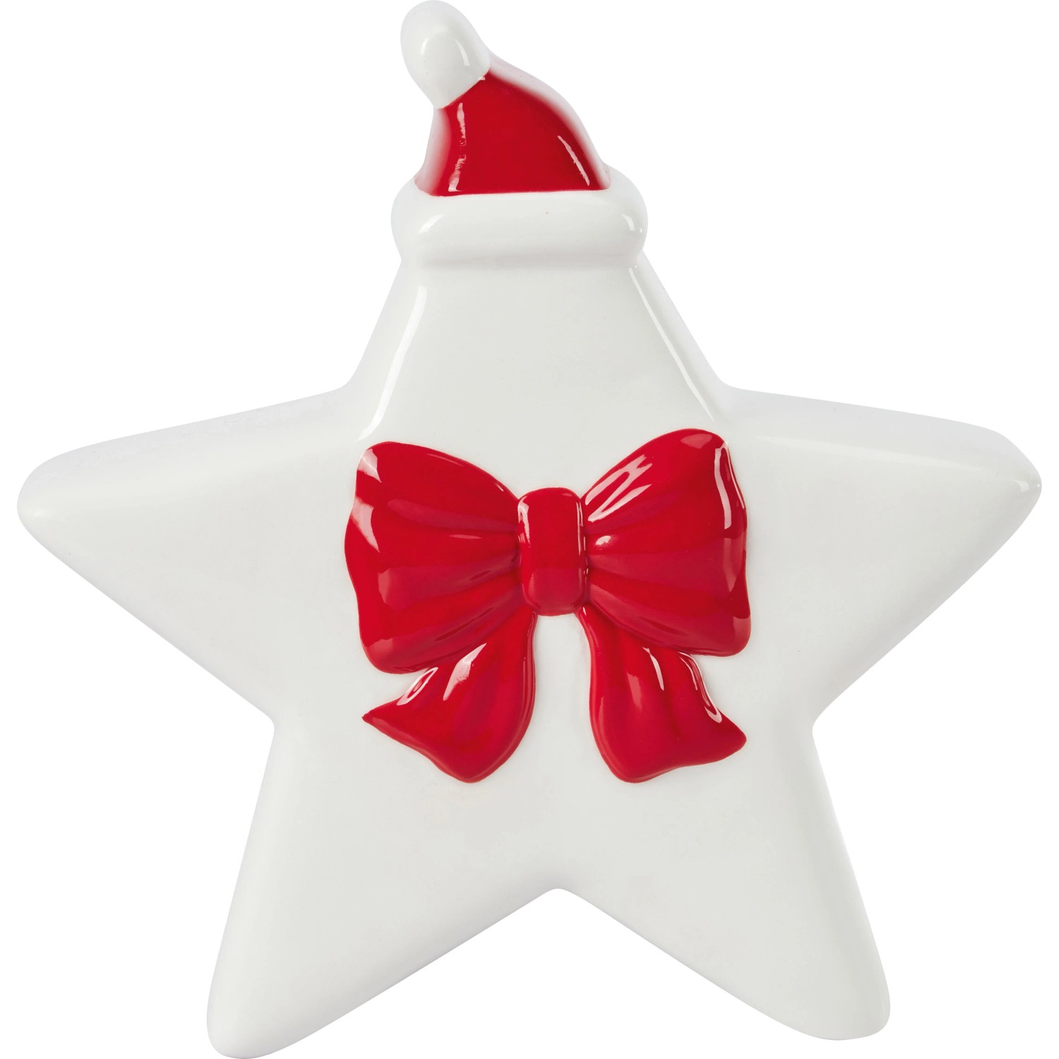 OBI Weihnachtsstern Dolomit Weiß-Rot 17 cm
