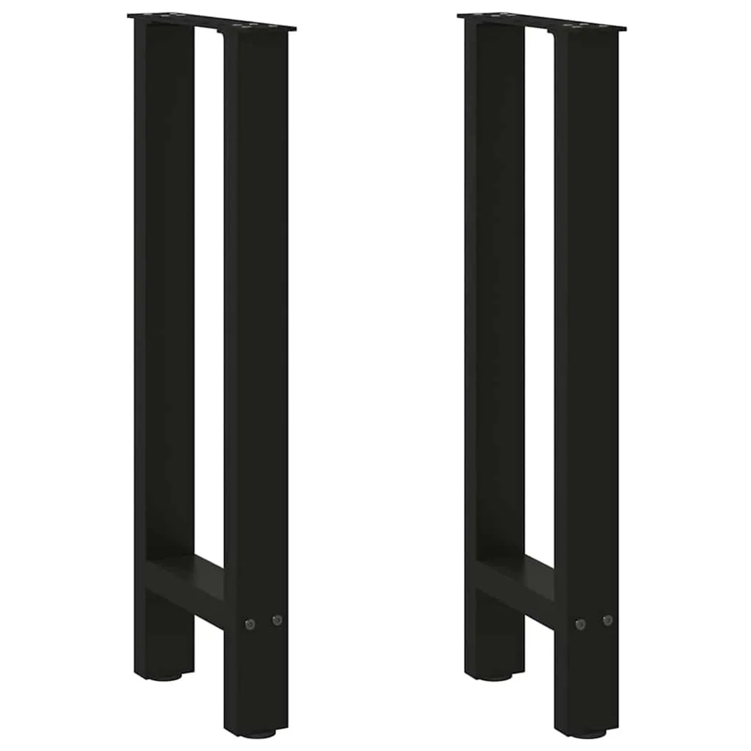 vidaXL Konsolentischbeine Schwarz 2 Stk 38x72-73 cm Stahl 4013296