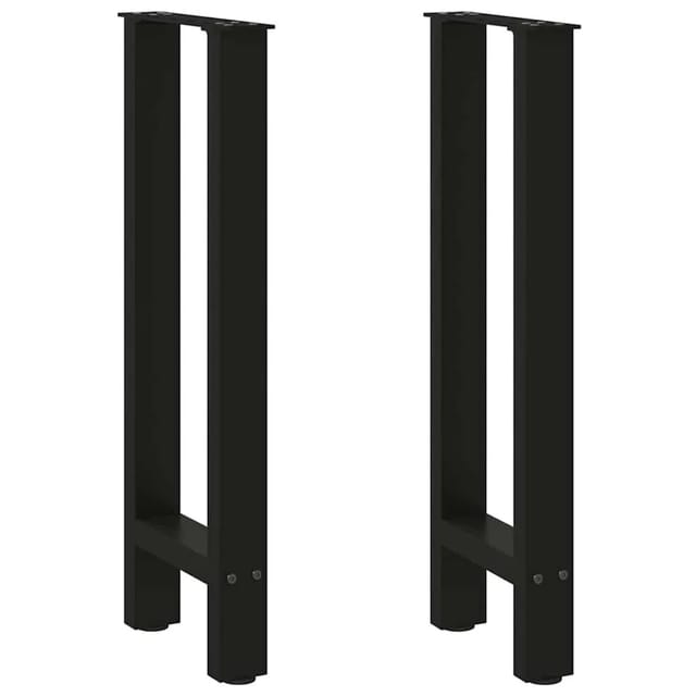 vidaXL Konsolentischbeine Schwarz 2 Stk 38x72-73 cm Stahl 4013296