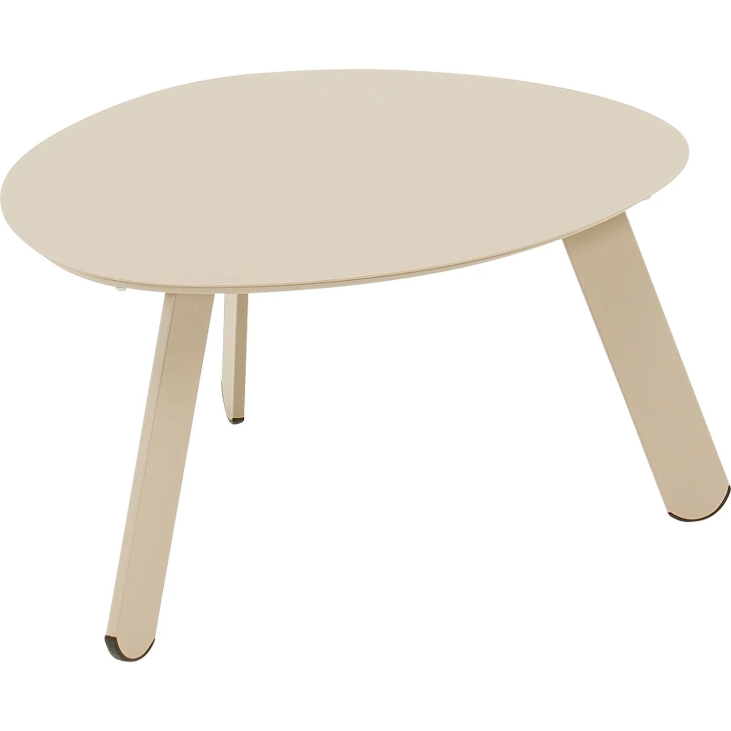 Lesli Gartentisch Tiki Oval Stahl Taupe 55 cm x 46 cm