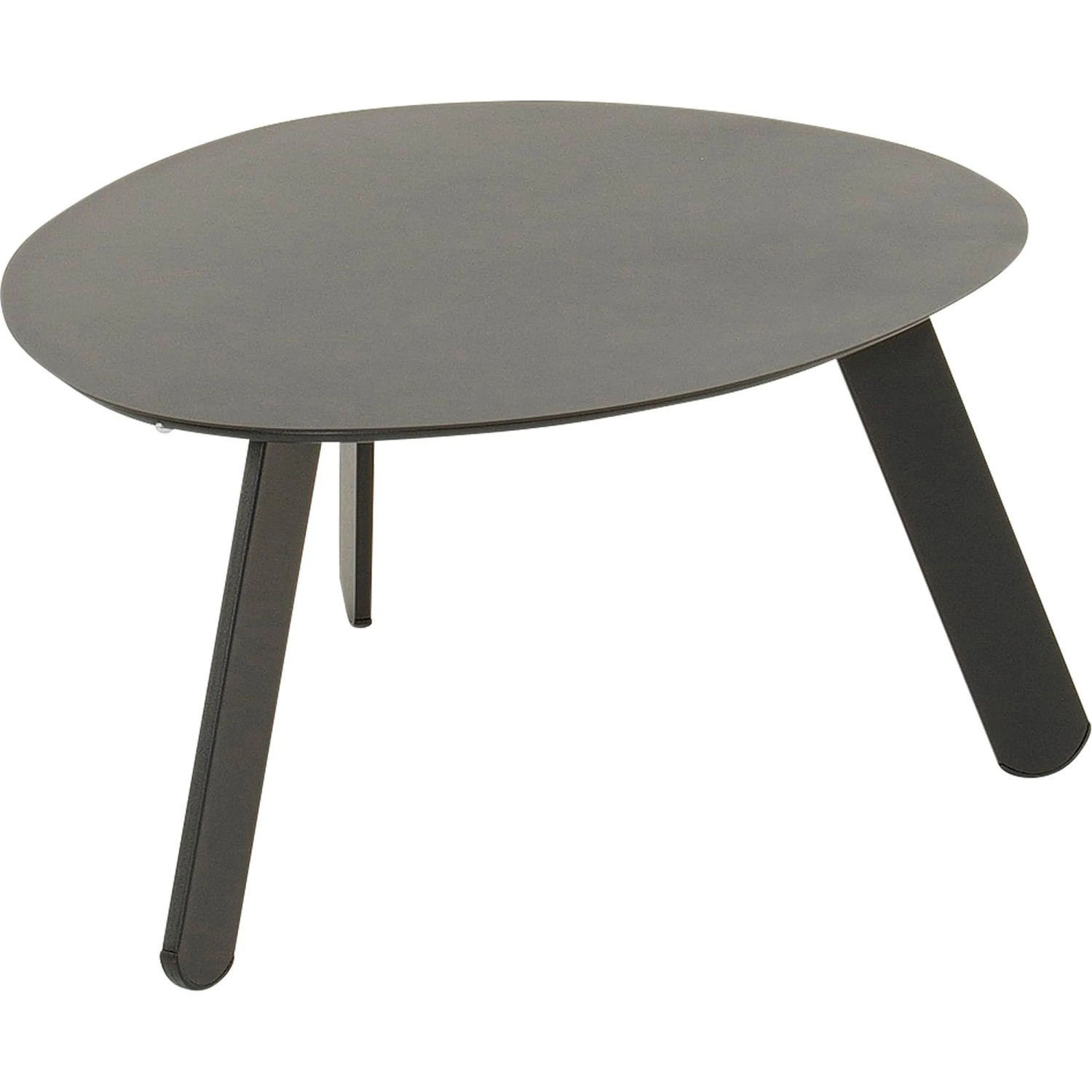 Lesli Gartentisch Tiki Oval Stahl Schwarz 55 cm x 46 cm