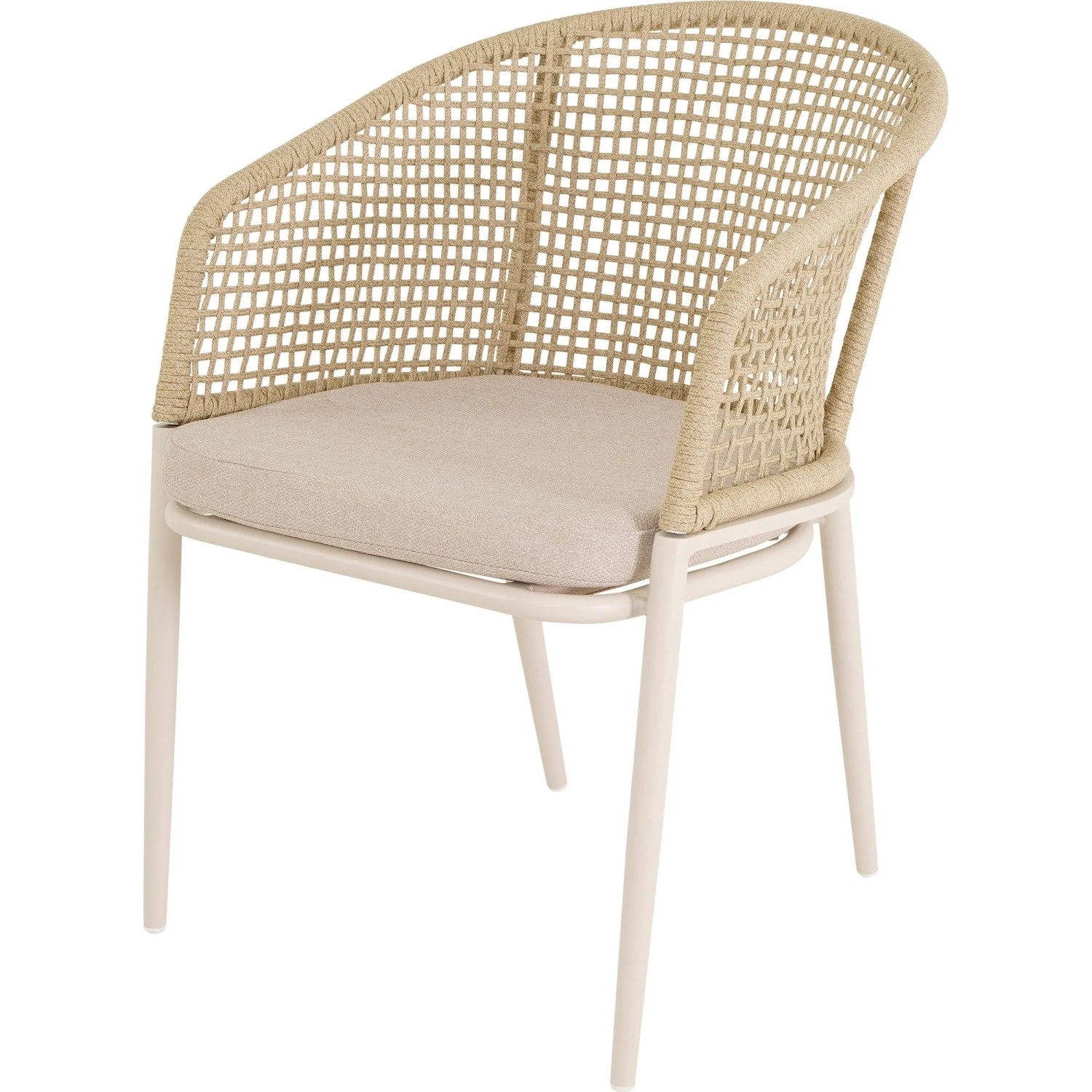 Lesli Stuhl Kioto 77 cm x 56 cm x 62 cm Creme-Beige