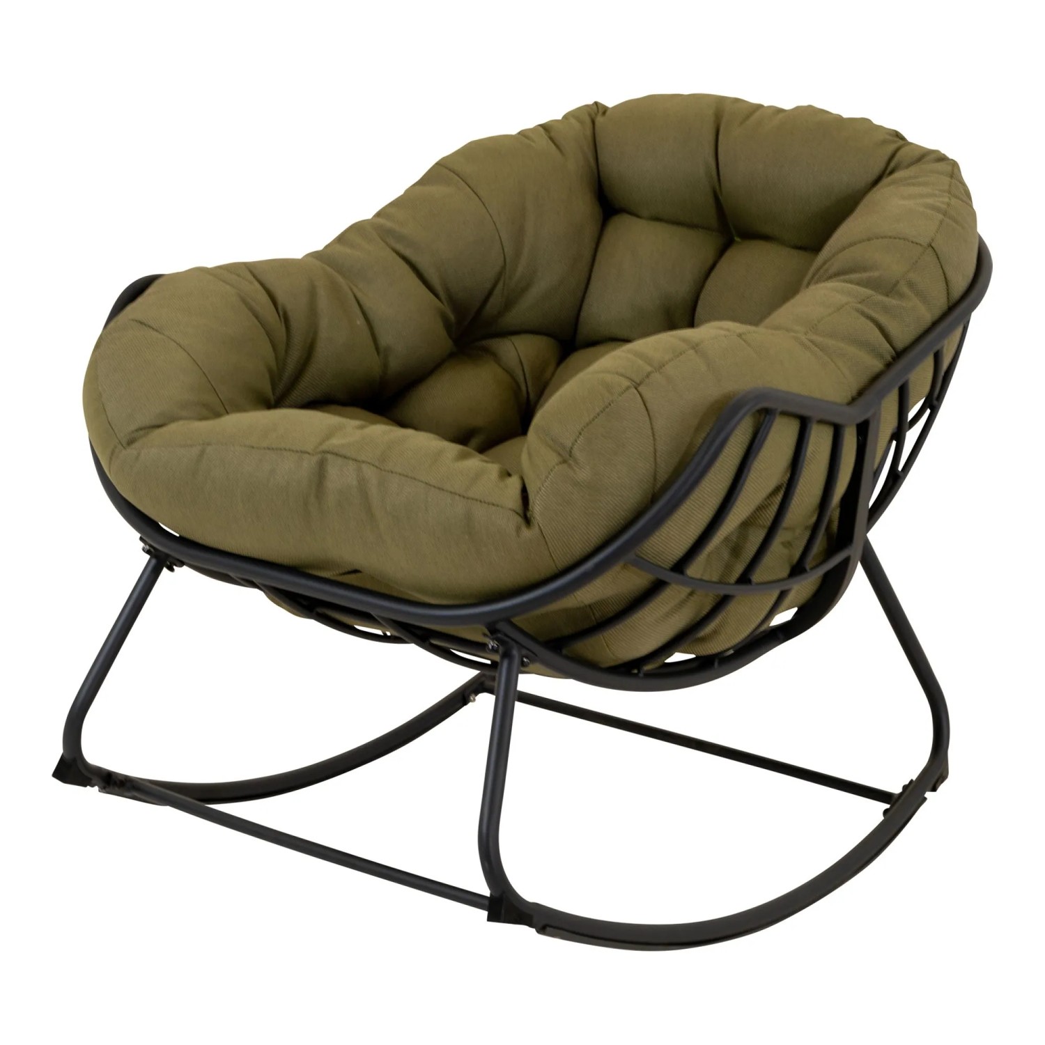 Lesli Schaukelstuhl Cozy Aluminium 97 cm x 117 cm x 82 cm Olive