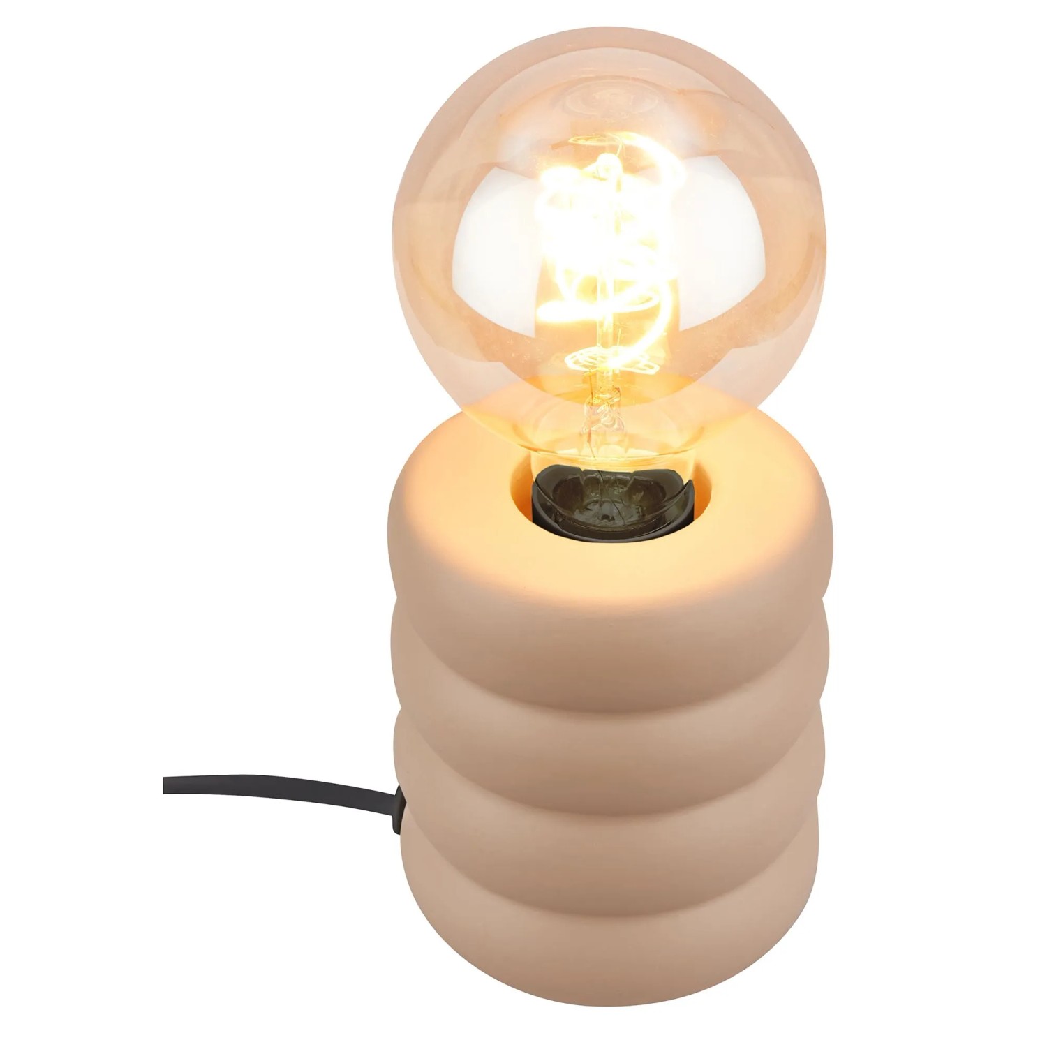 Brilo Tischleuchte Foam Keramik Wellenform Macchiato Ø 10,5 cm x 12,5 cm