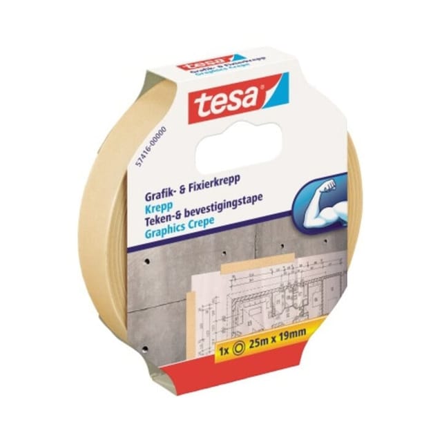 Tesa - 57416-00000-02 Kreppband (l x b) 25 m x 19 mm 1 St.
