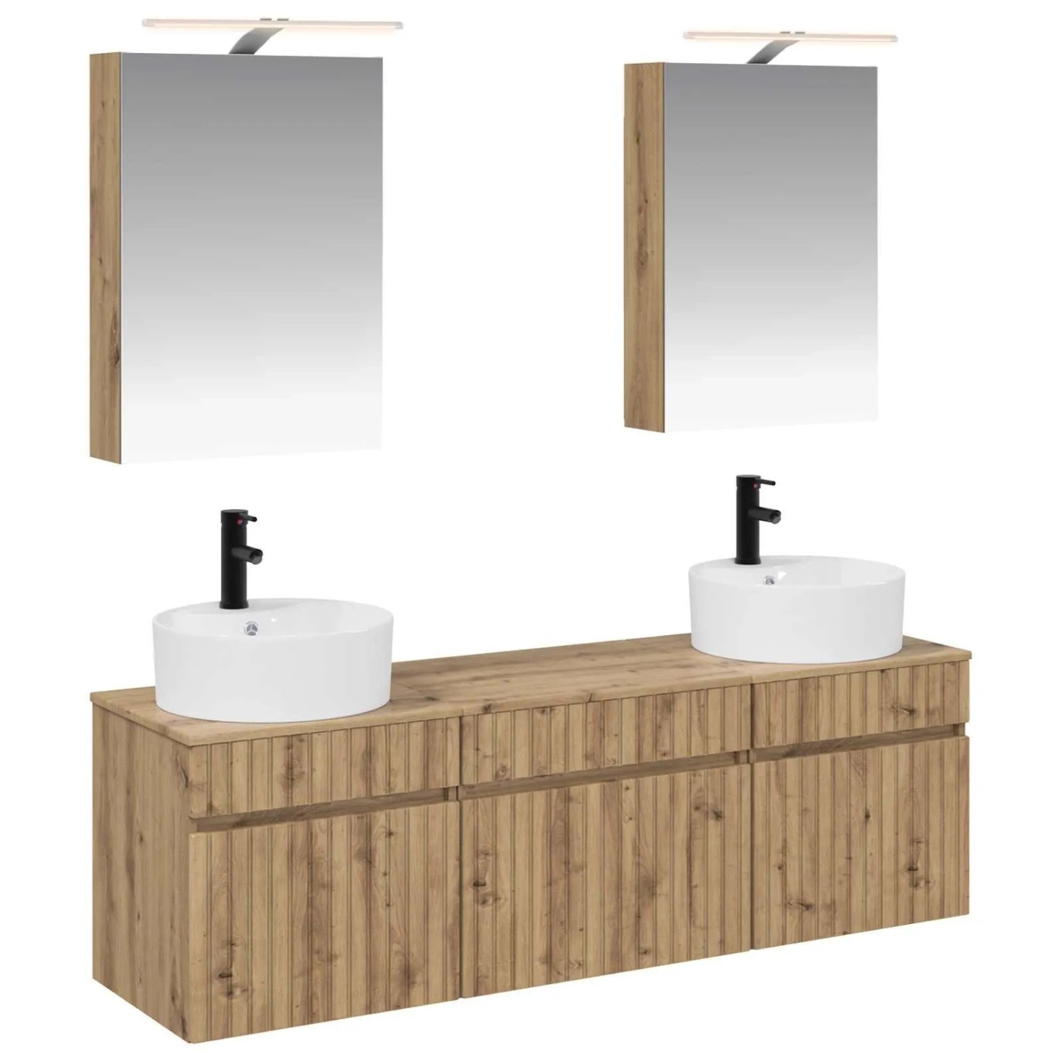 vidaXL Badezimmerschrank-Set 5-Tlg Artisan-Eiche 50 x 14,5 x 70 cm 3406598