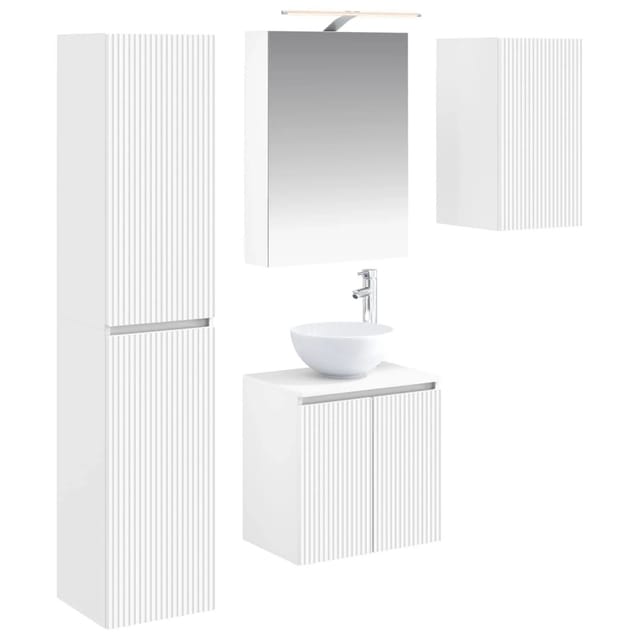 vidaXL Badezimmerschrank-Set 5-Tlg Weiß 50 x 14,5 x 70 cm 3407287