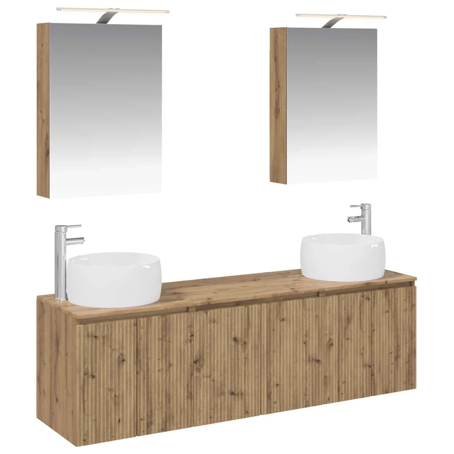 vidaXL Badezimmerschrank-Set 5-Tlg Artisan-Eiche Holzwerkstoff 3406518