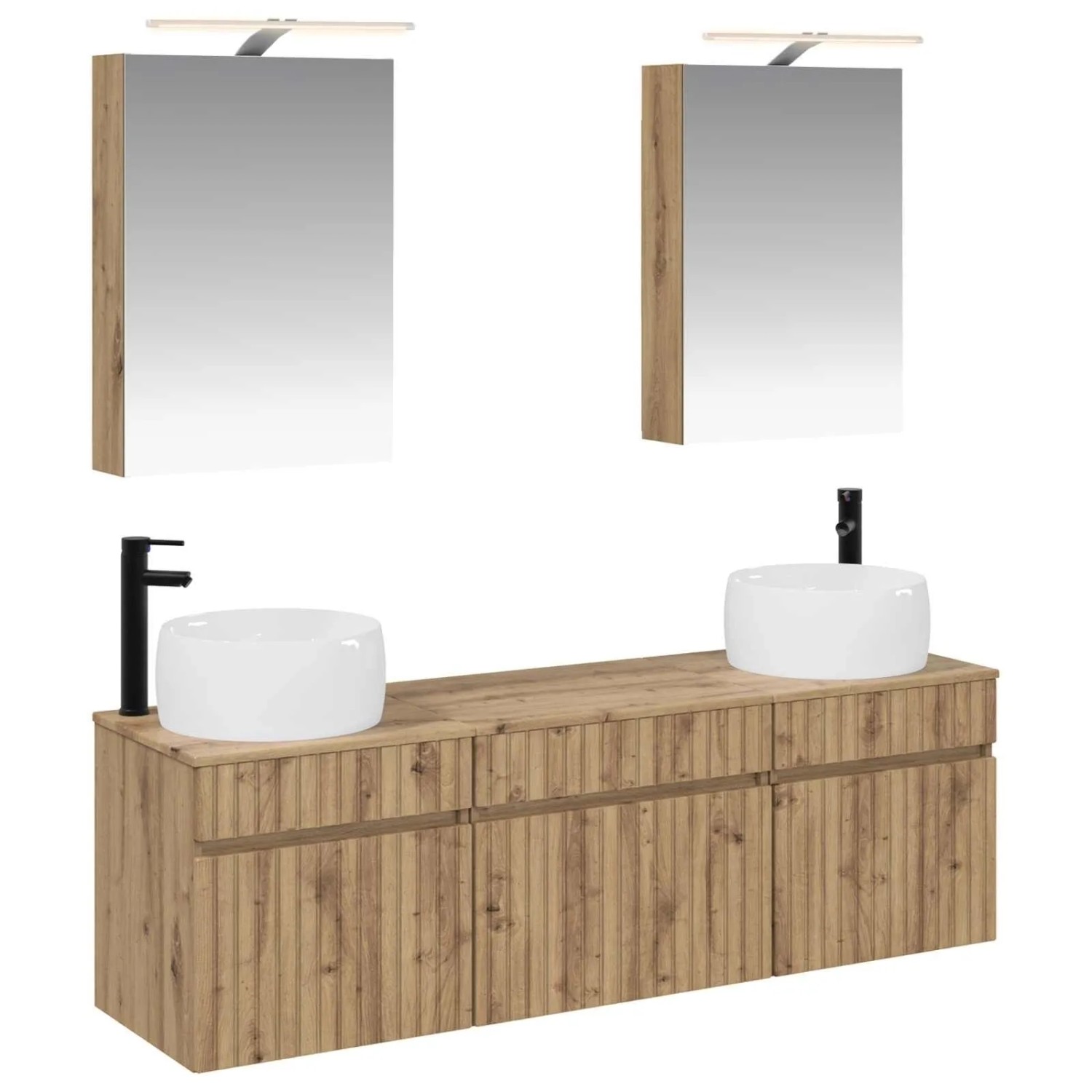 vidaXL Badezimmerschrank-Set 5-Tlg Artisan-Eiche 50 x 14,5 x 70 cm 3406638