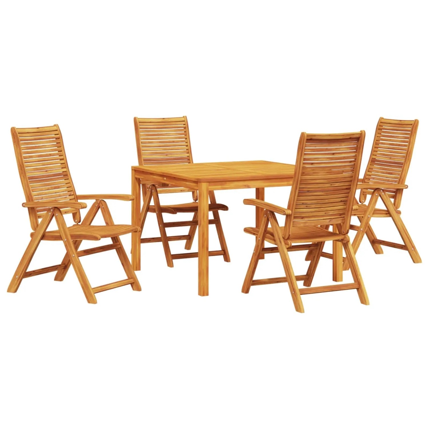 vidaXL Garten Essgruppe 5-Tlg Braun Massivholz Akazie 3375633
