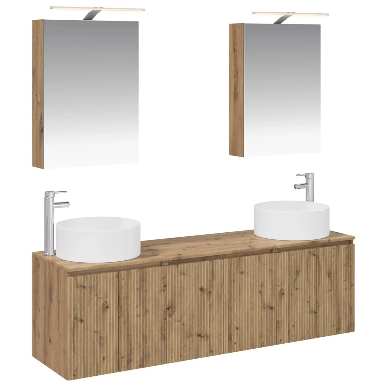 vidaXL Badezimmerschrank-Set 5-Tlg Artisan-Eiche Holzwerkstoff 3406558