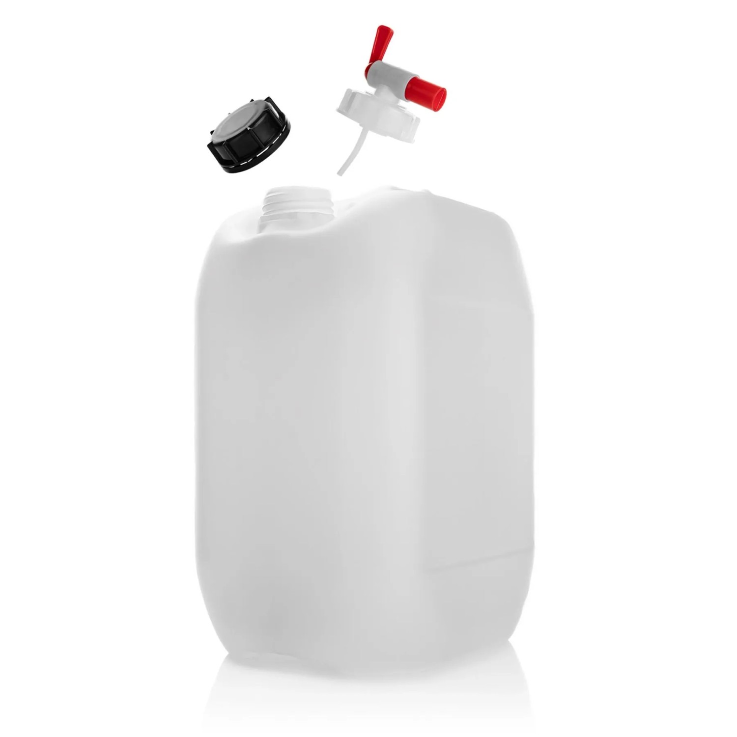 BigDean Wasserkanister 10 L Mit Auslaufhahn Schraubdeckel Naturweiß