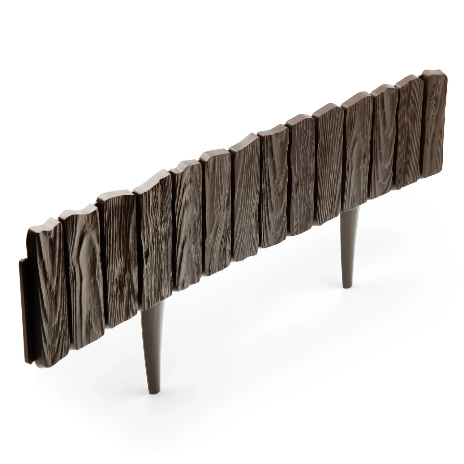 BigDean Rasenkante Kunststoff Beeteinfassung 11,6 m Lang 13 cm Hoch Braun