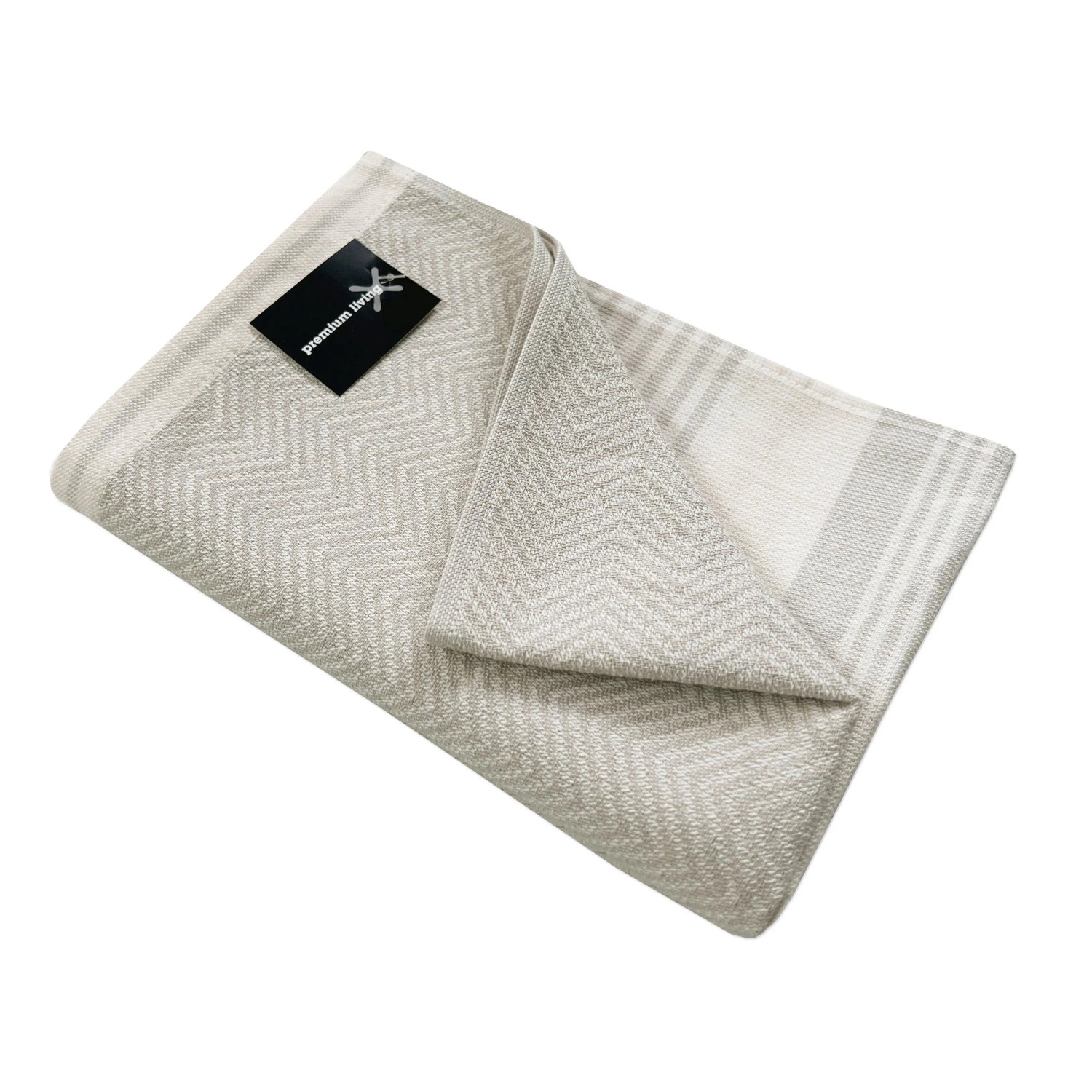 Premium Living Geschirrtuch-Set Milo Beige 2-teilig