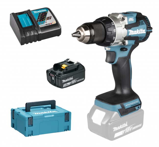 Makita DDF489RF1J 1x 3Ah Akku + Ladegerät Bild 2