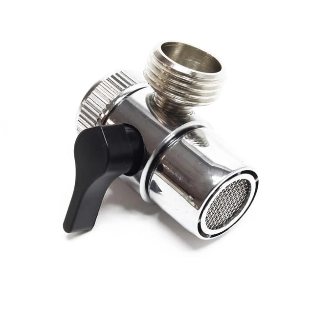 Wiltec - Naturewater 2 Wege Hahn Wasserhahn Adapter mit 20 mm (3/4') Anschlussdurchmesser, Hahnadapter für Auftischfilter, Trinkwasser Filter