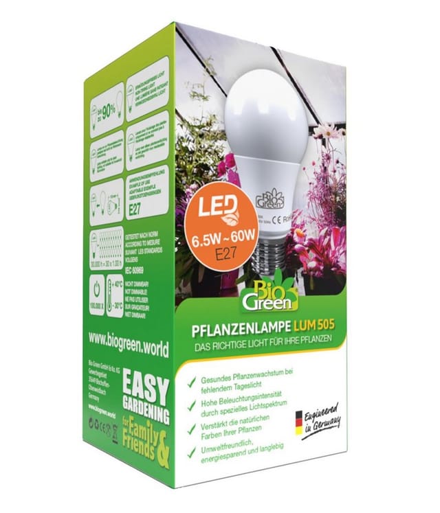 Bio Green Pflanzenlampe LUM 505 6,5 W Gewächshaus-Zubehör