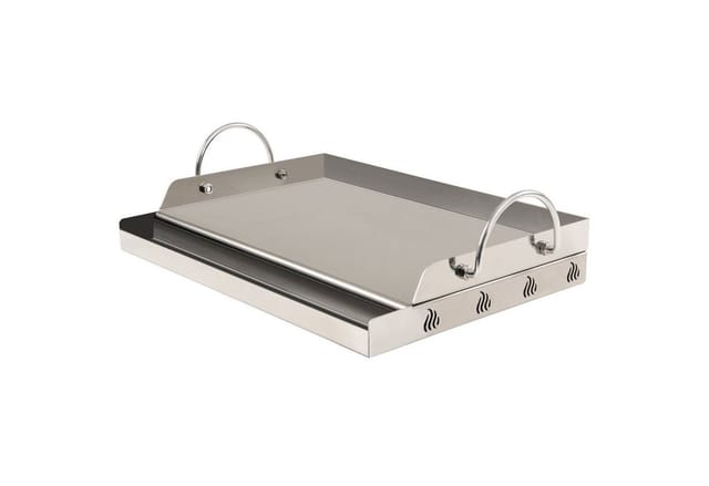 BBQ-Toro Edelstahl Grillplatte 64 x 40,5 cm BBQ Plancha passend für Weber Grill
